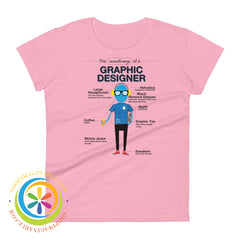Anatomy Of A Graphic Designer Ladies T-Shirt Charity Pink / S T-Shirt