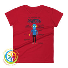 Anatomy Of A Graphic Designer Ladies T-Shirt True Red / S T-Shirt