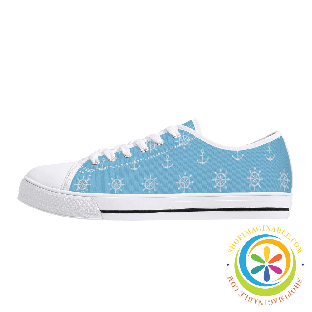 Anchors Away Ladies Low Top Canvas Shoes