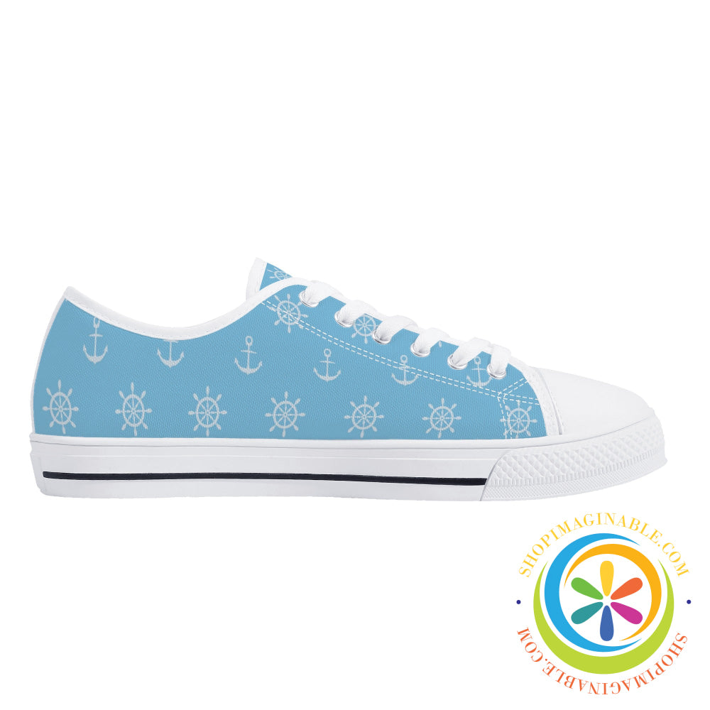 Anchors Away Ladies Low Top Canvas Shoes