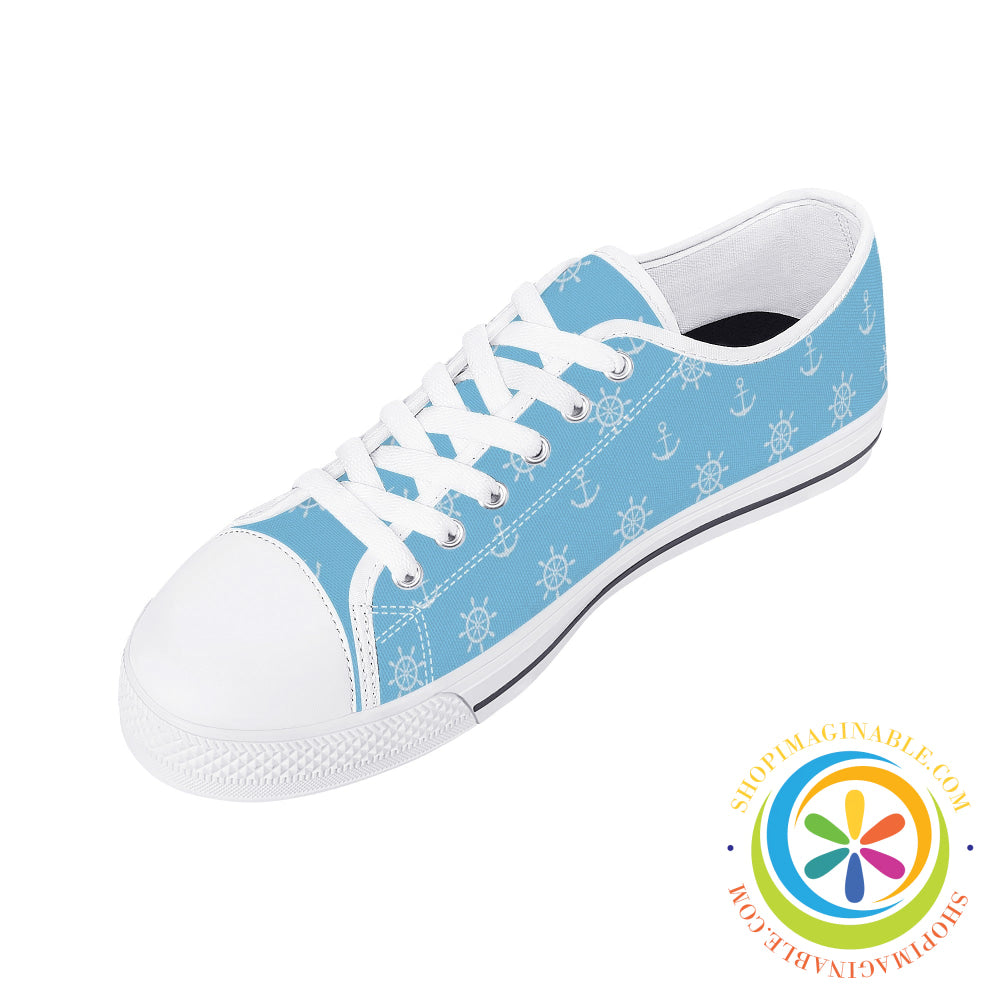 Anchors Away Ladies Low Top Canvas Shoes