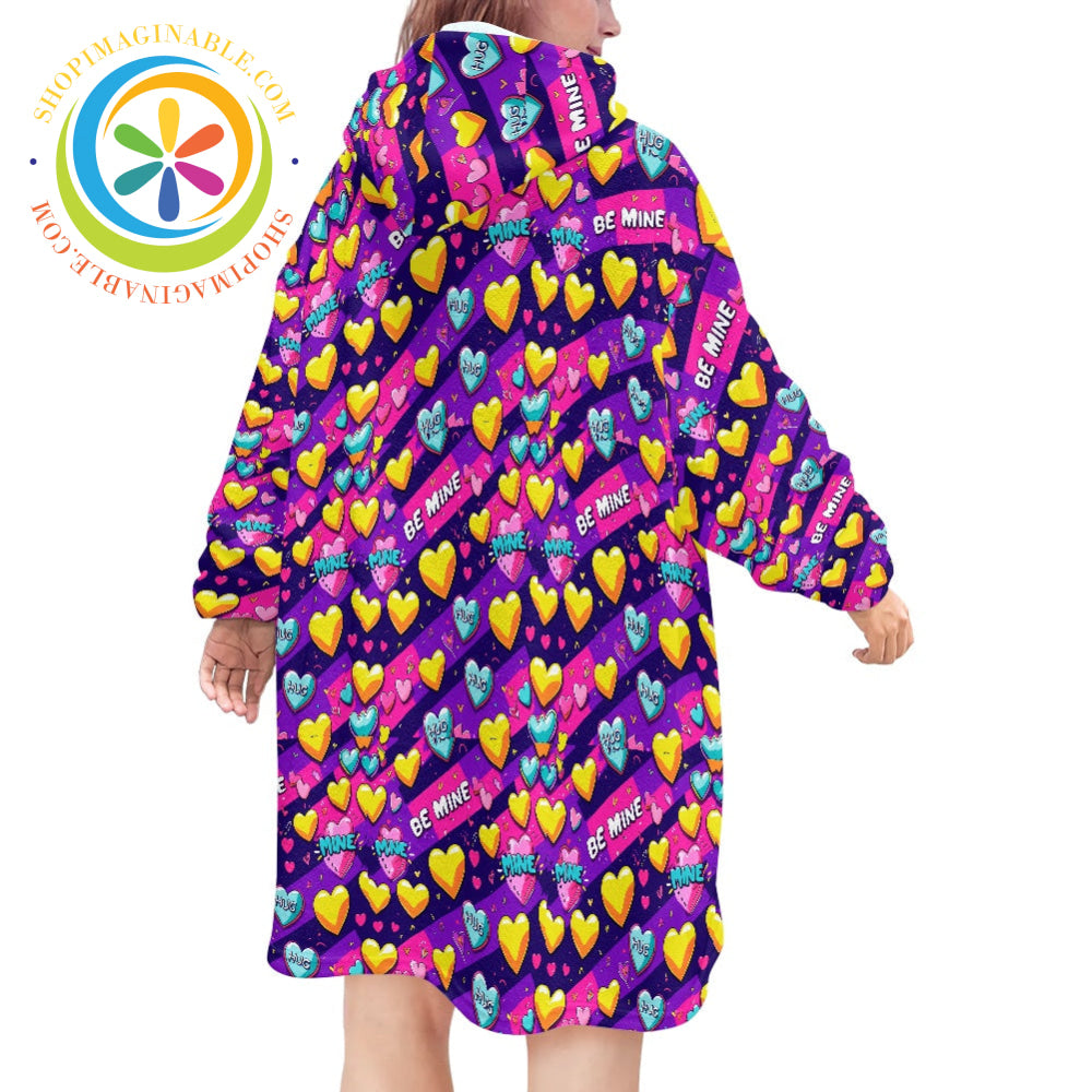 Be Mine Valentine Funk - Blanket Hoodie white / ONESIZE