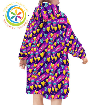 Be Mine Valentine Funk - Blanket Hoodie white / ONESIZE