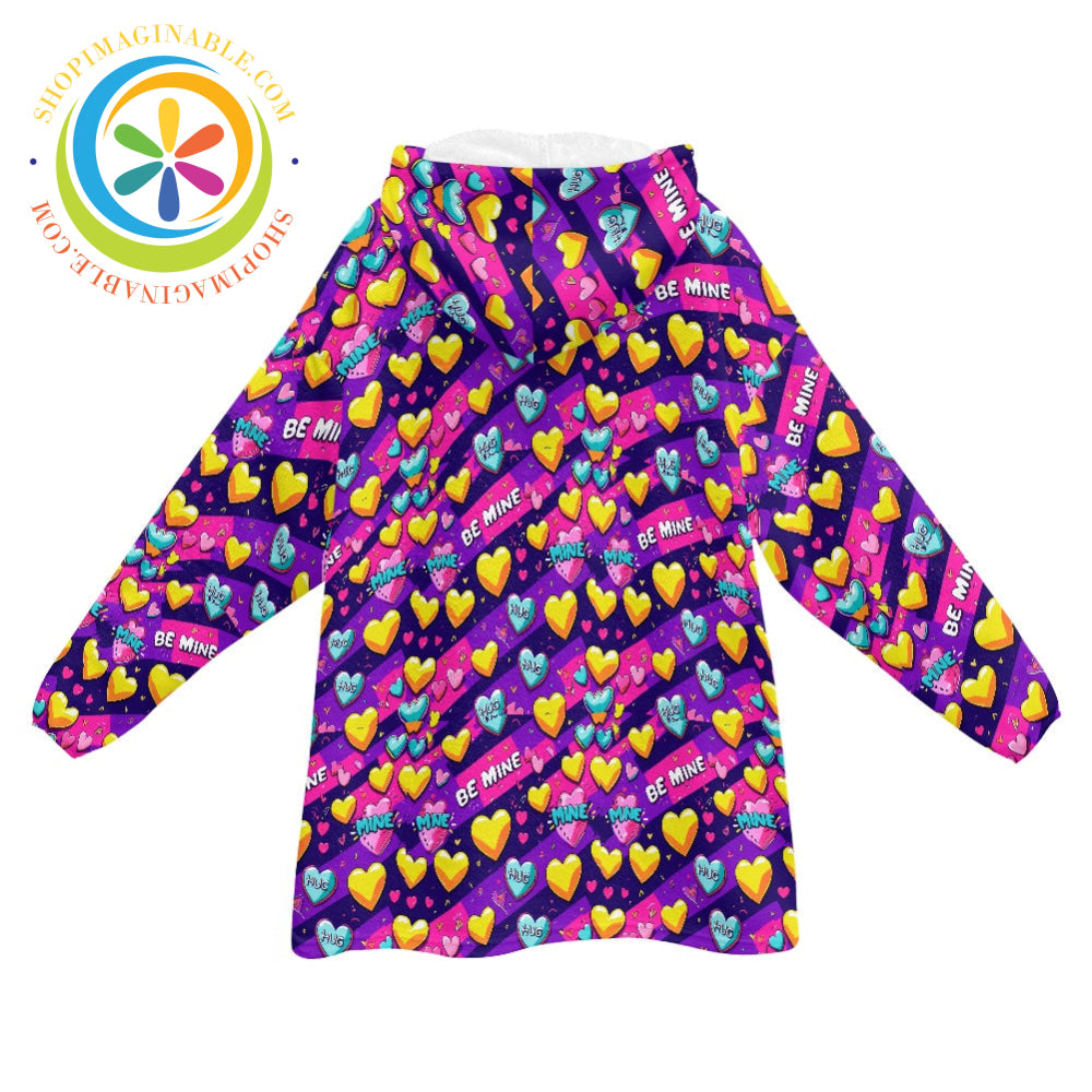 Be Mine Valentine Funk - Blanket Hoodie white / ONESIZE