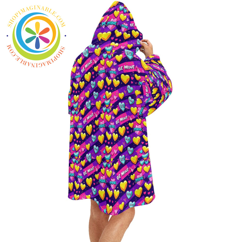Be Mine Valentine Funk - Blanket Hoodie white / ONESIZE