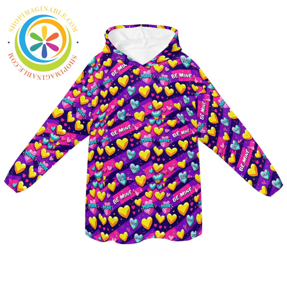 Be Mine Valentine Funk - Blanket Hoodie white / ONESIZE