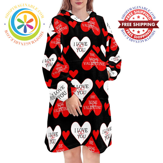 Be My Valentine - Blanket Hoodie white / ONESIZE