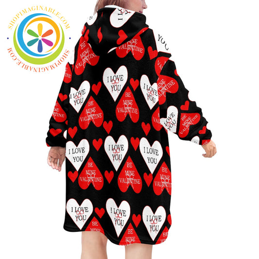 Be My Valentine - Blanket Hoodie white / ONESIZE