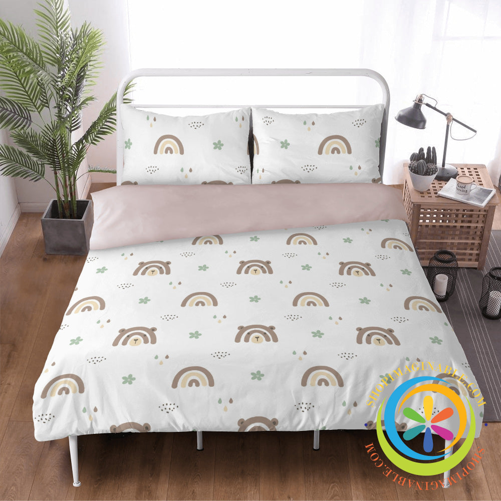 Bear Love Bedding Set Beige / Us Twin