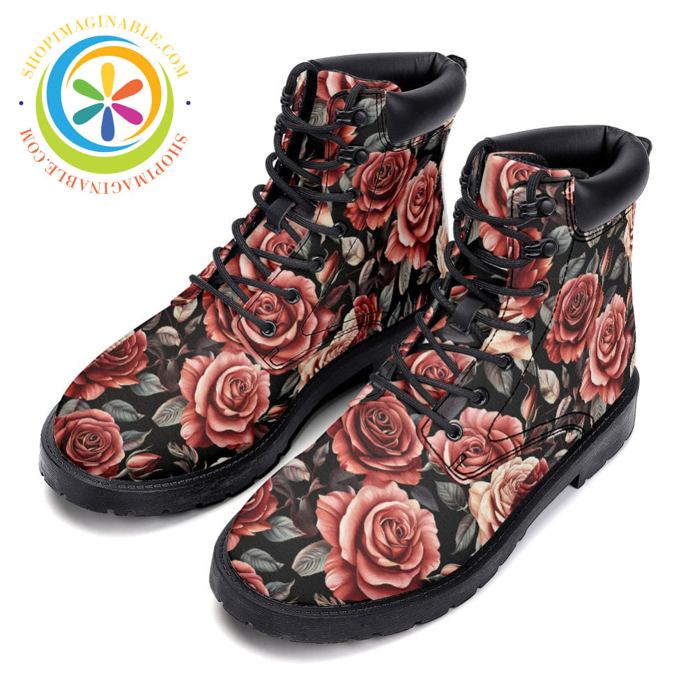 Bed of Roses - Leather Martin Boots Leather Martin Boots