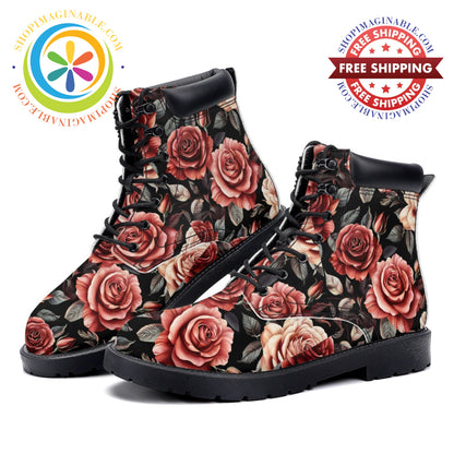 Bed of Roses - Leather Martin Boots white / 36 Leather Martin Boots