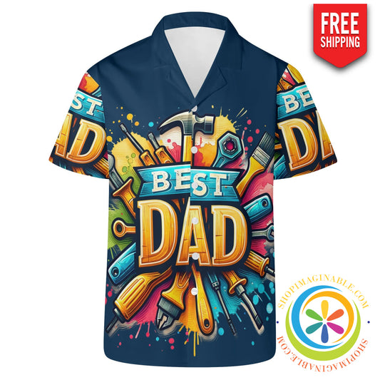 Best Dad Hawaiian Casual Shirt 2Xs