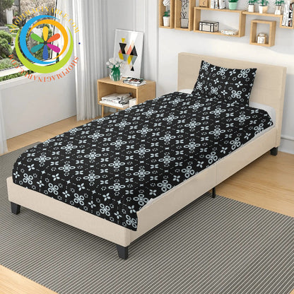 Black Batik 3 Pc Bedding Set