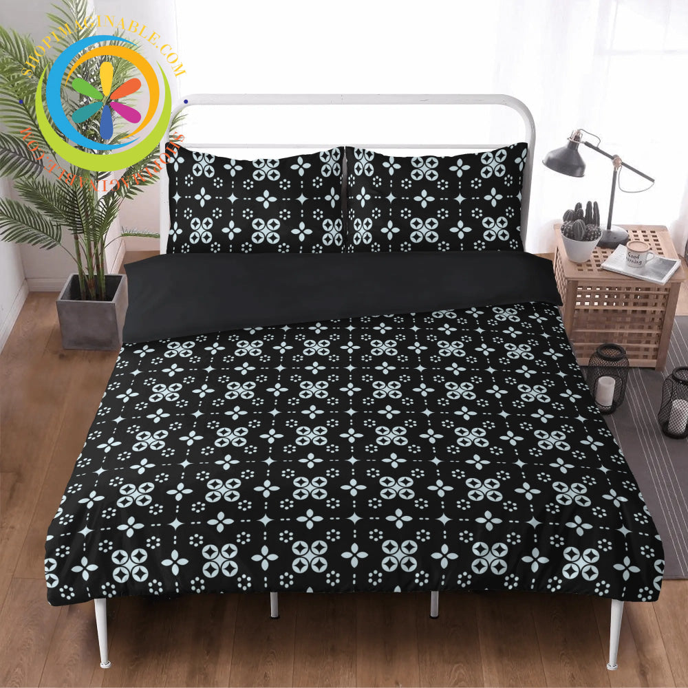 Black Batik 3 Pc Bedding Set