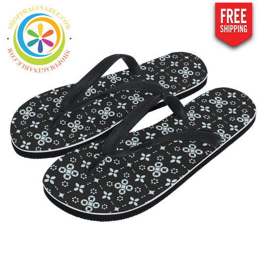 Black Batik Mens & Ladies Flip-Flops Small (Us 7-8/Eu 40-42) / Men’s Flip Flops