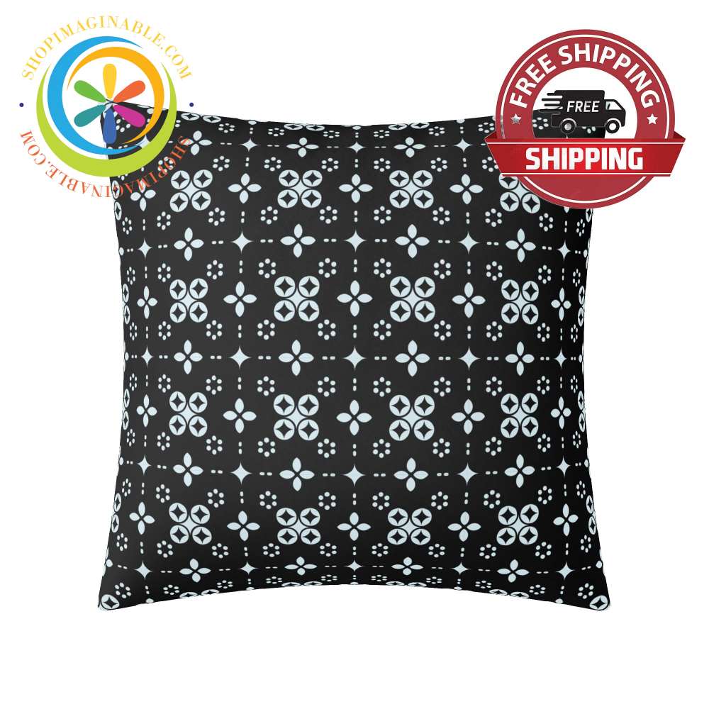 Black Batik Pillow Cover