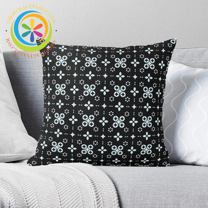 Black Batik Pillow Cover