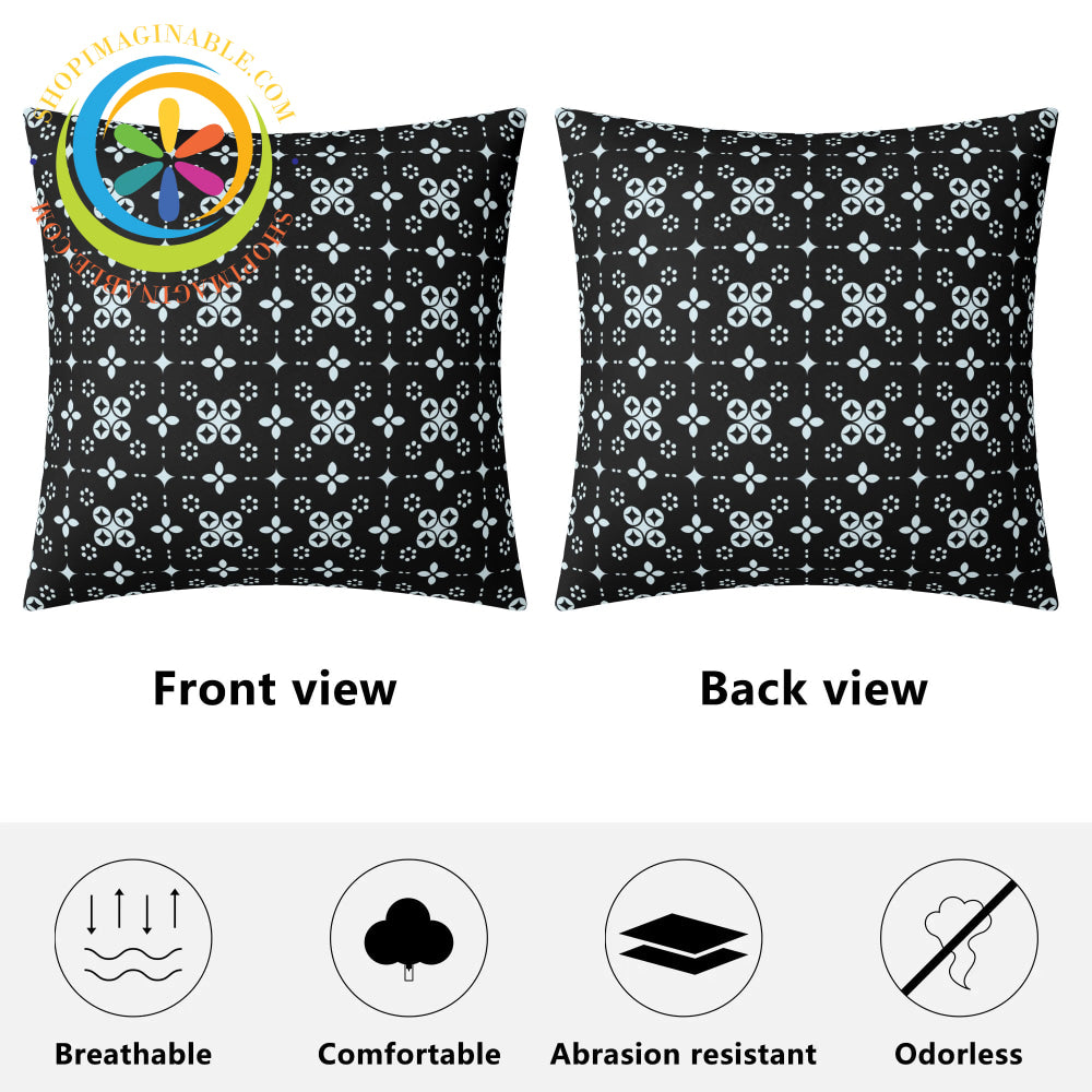 Black Batik Pillow Cover-ShopImaginable.com