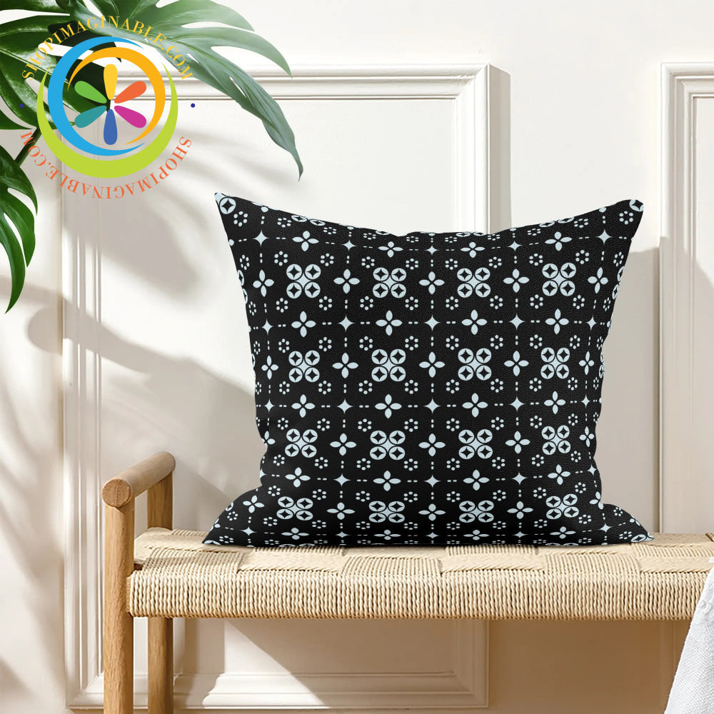 Black Batik Pillow Cover