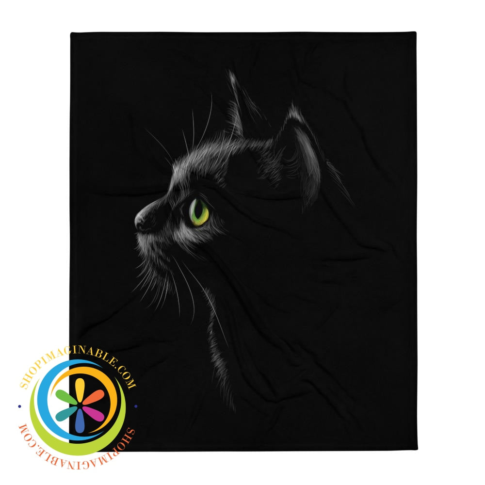 Black Cat Throw Blanket-ShopImaginable.com
