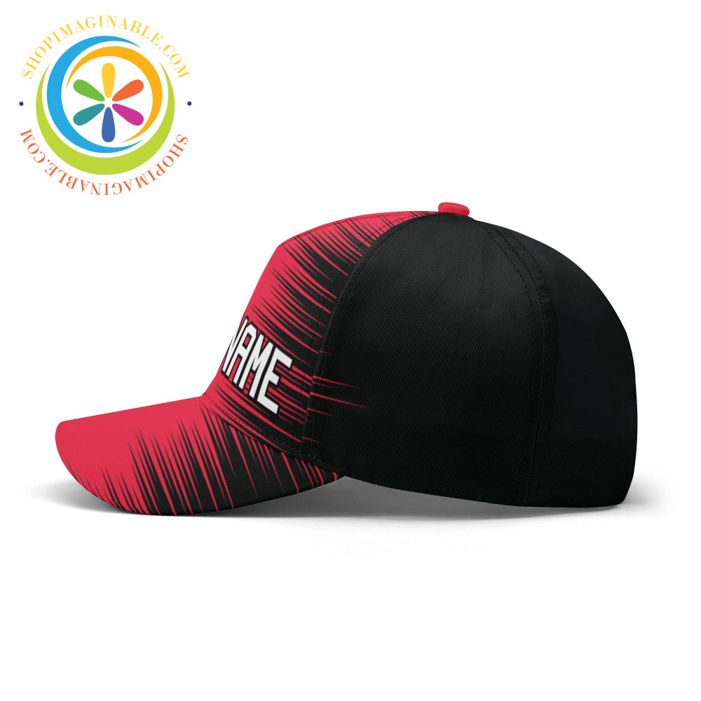 Black & Red Abstract Baseball Hat