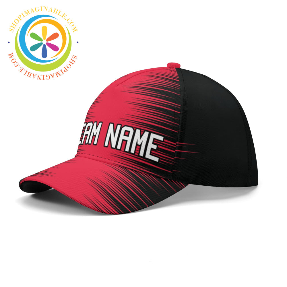 Black & Red Abstract Baseball Hat