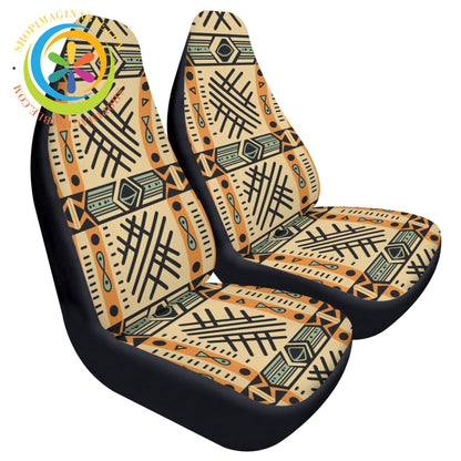 Tan Mudcloth Car Seat Covers