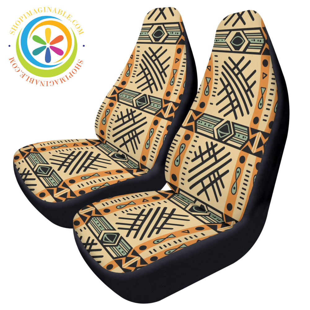 Tan Mudcloth Car Seat Covers