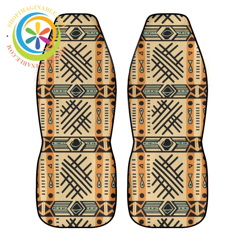 Tan Mudcloth Car Seat Covers