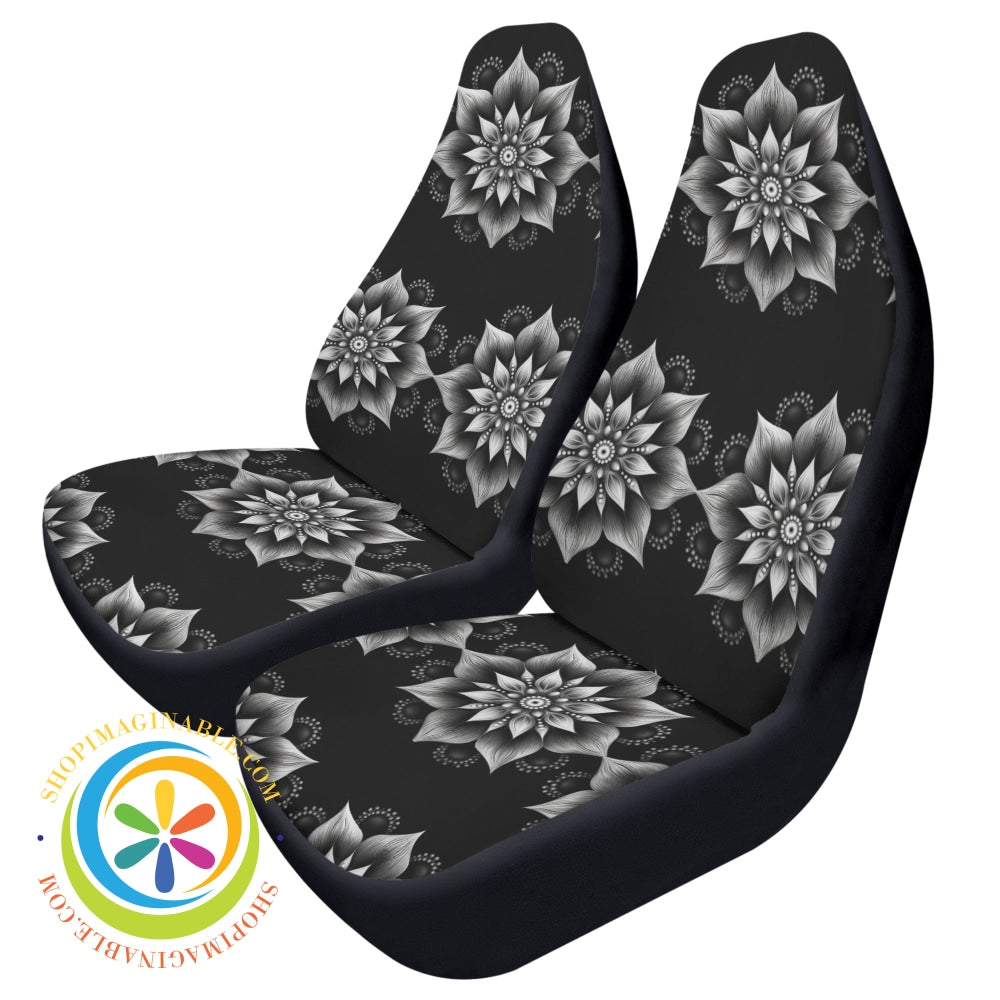 Black & White Mandala Cloth Car Seat Covers