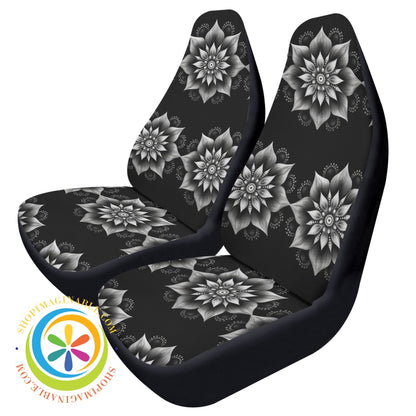 Black & White Mandala Cloth Car Seat Covers