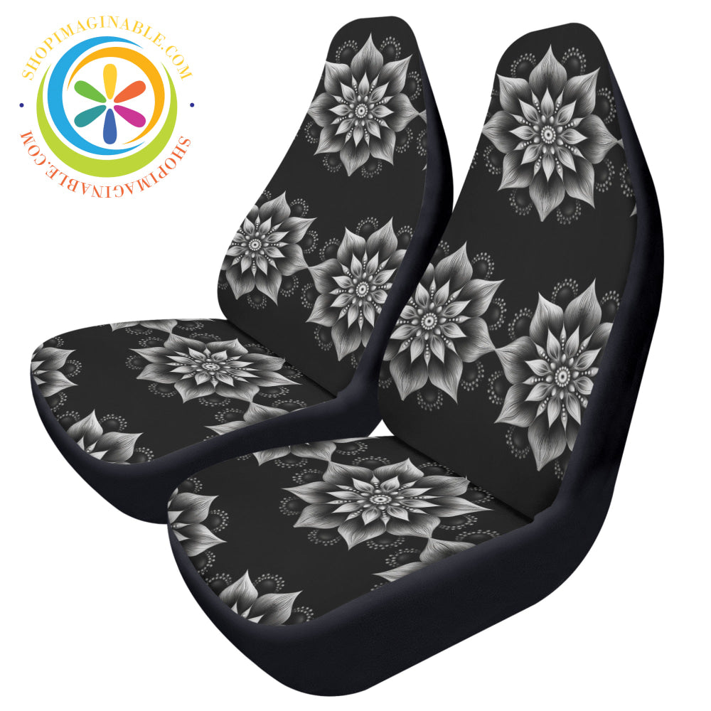 Black & White Mandala Cloth Car Seat Covers