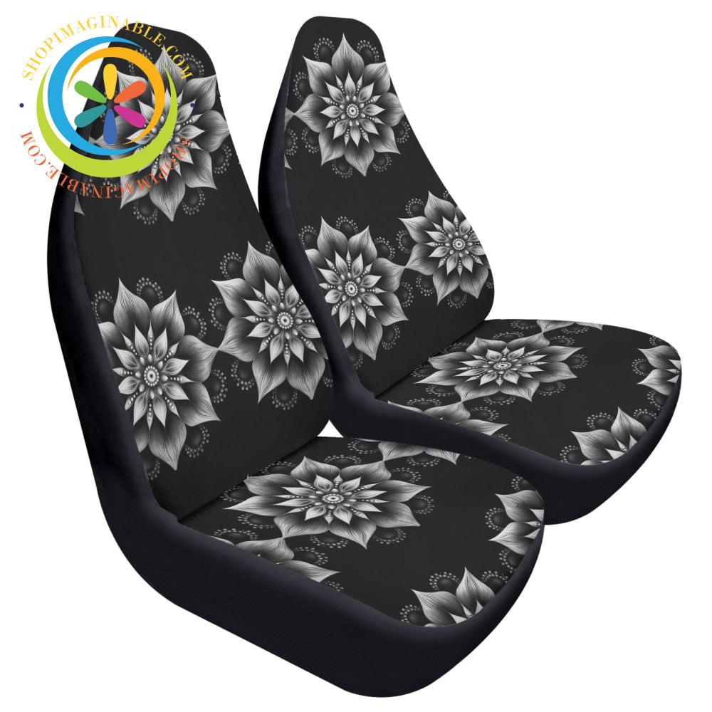 Black & White Mandala Cloth Car Seat Covers