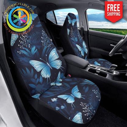 Blue Butterfly Car Seat Covers Cover