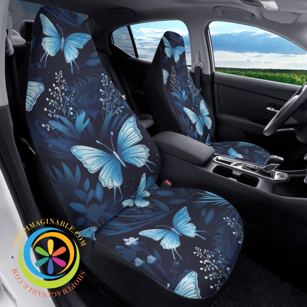 Blue Butterfly Car Seat Covers Cover