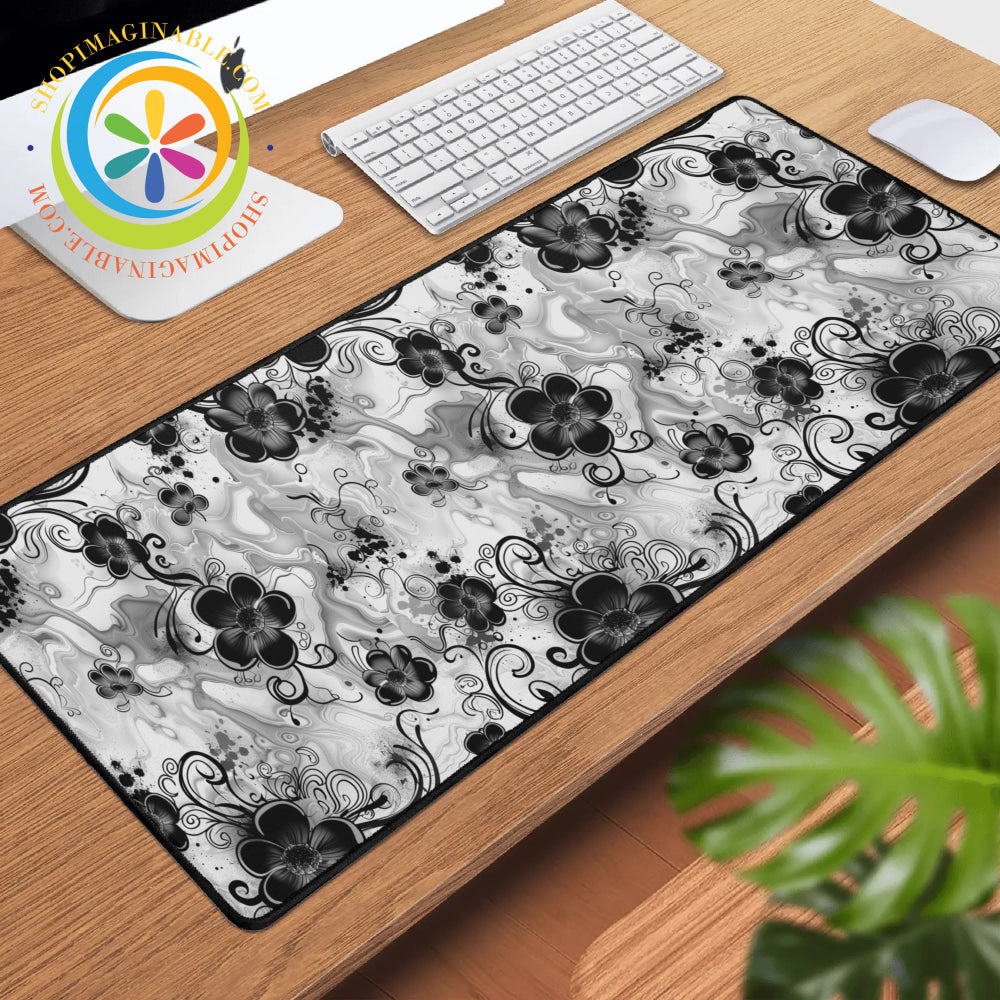 Boho Flowers Large Gaming Mouse Pad