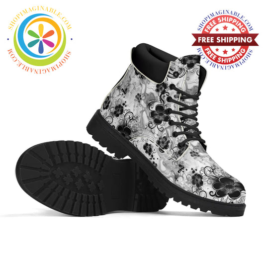 Boho Flowers Womens Boots Us5 (Eu35)