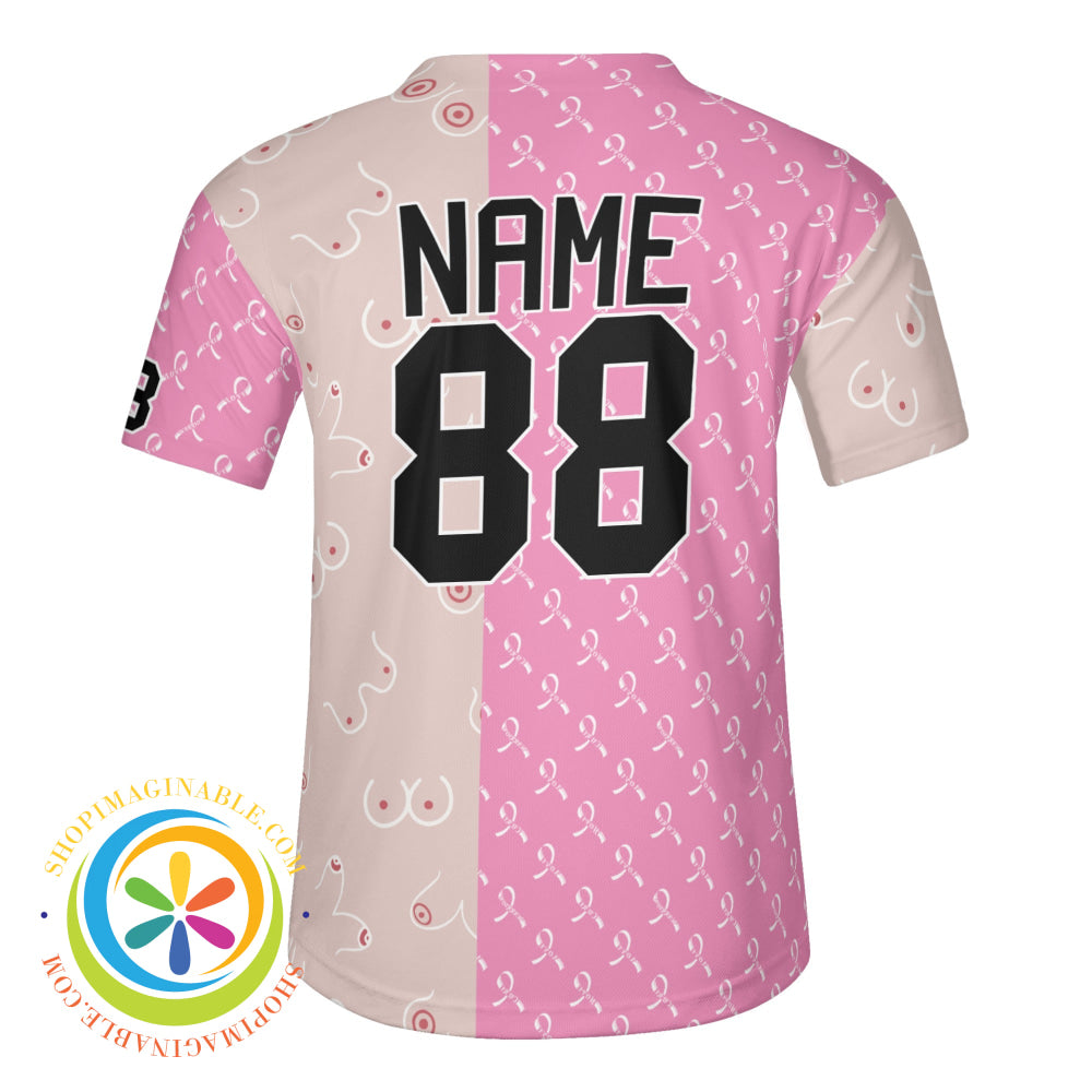 Breast Cancer Boobies Unisex Baseball Jersey