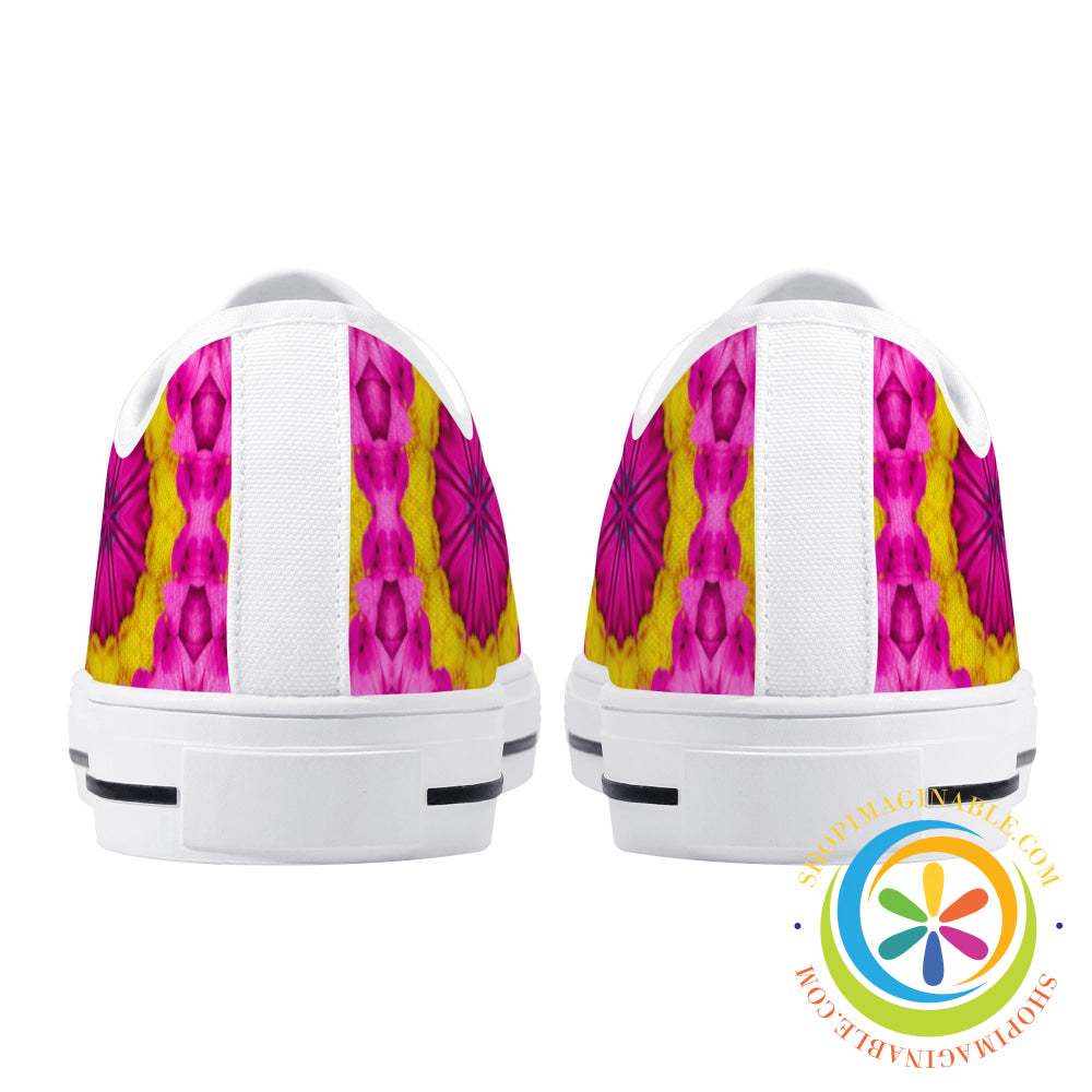 Bright Kaleidoscope Ladies Low Top Canvas Shoes