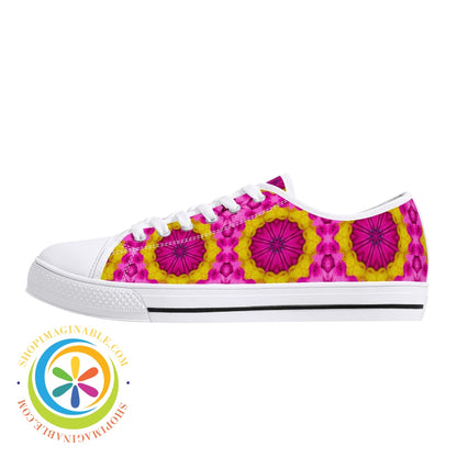 Bright Kaleidoscope Ladies Low Top Canvas Shoes