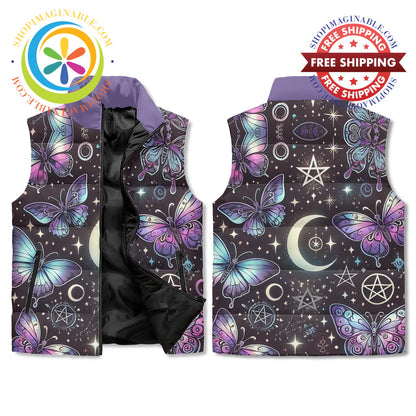 Butterfly Moon Puffer Vest M