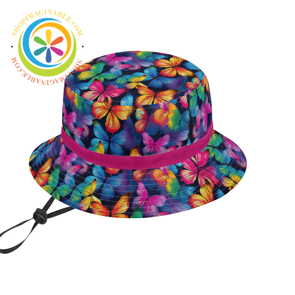 Butterfly Rainbow Kisses Bucket Hat