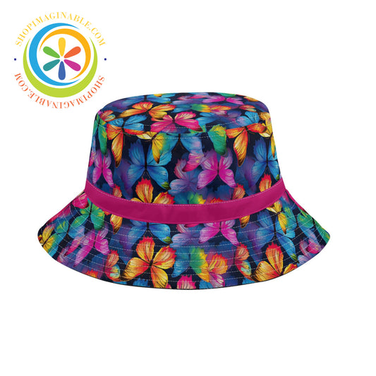 Butterfly Rainbow Kisses Bucket Hat S