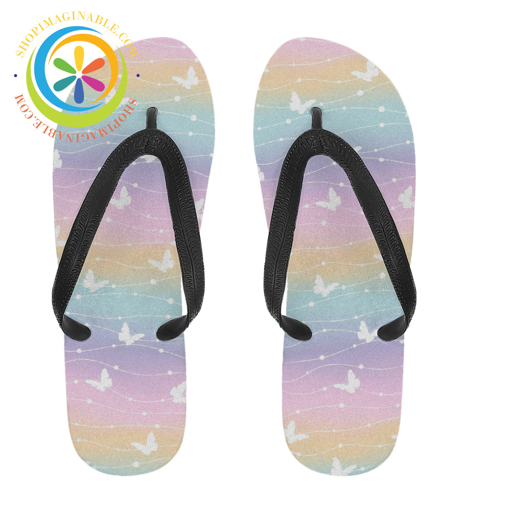 Butterfly Raiinbow Mens & Ladies Flip - Flops