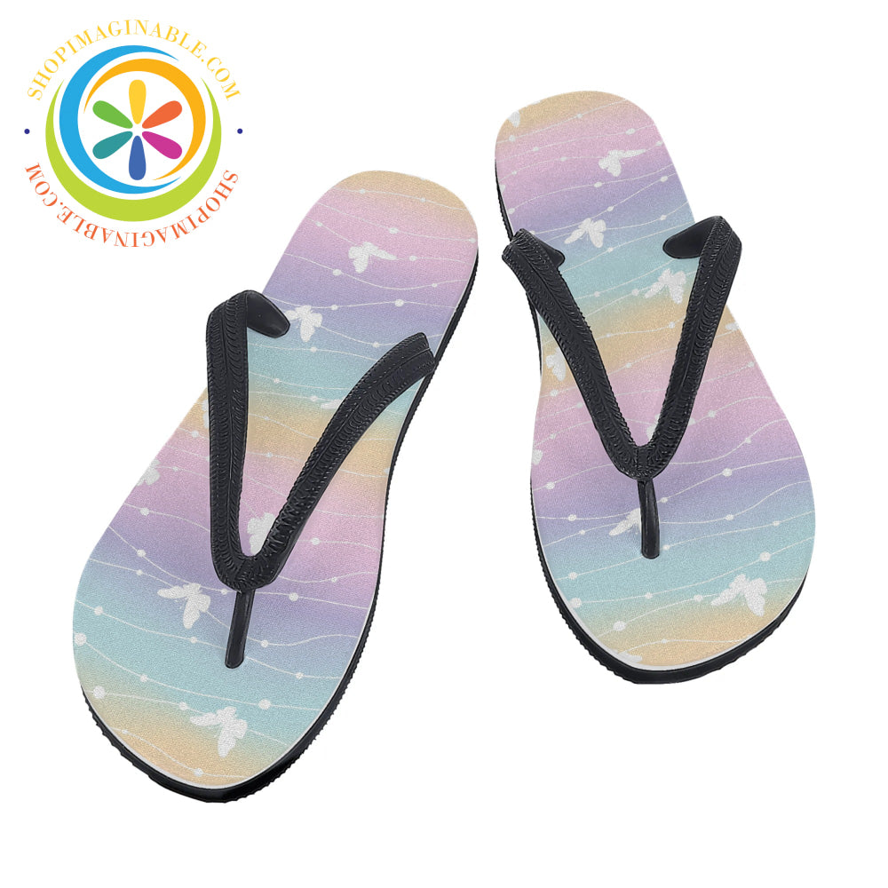 Butterfly Raiinbow Mens & Ladies Flip - Flops