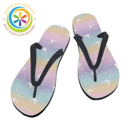 Butterfly Raiinbow Mens & Ladies Flip - Flops