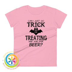 Can I Just Go Trick Or Treating For Beer Ladies T-Shirt Charity Pink / S T-Shirt