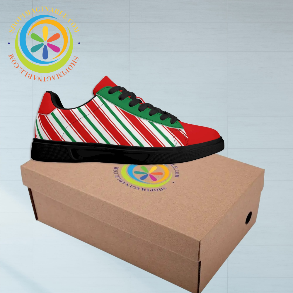 Candy Cane Skateboard Shoes