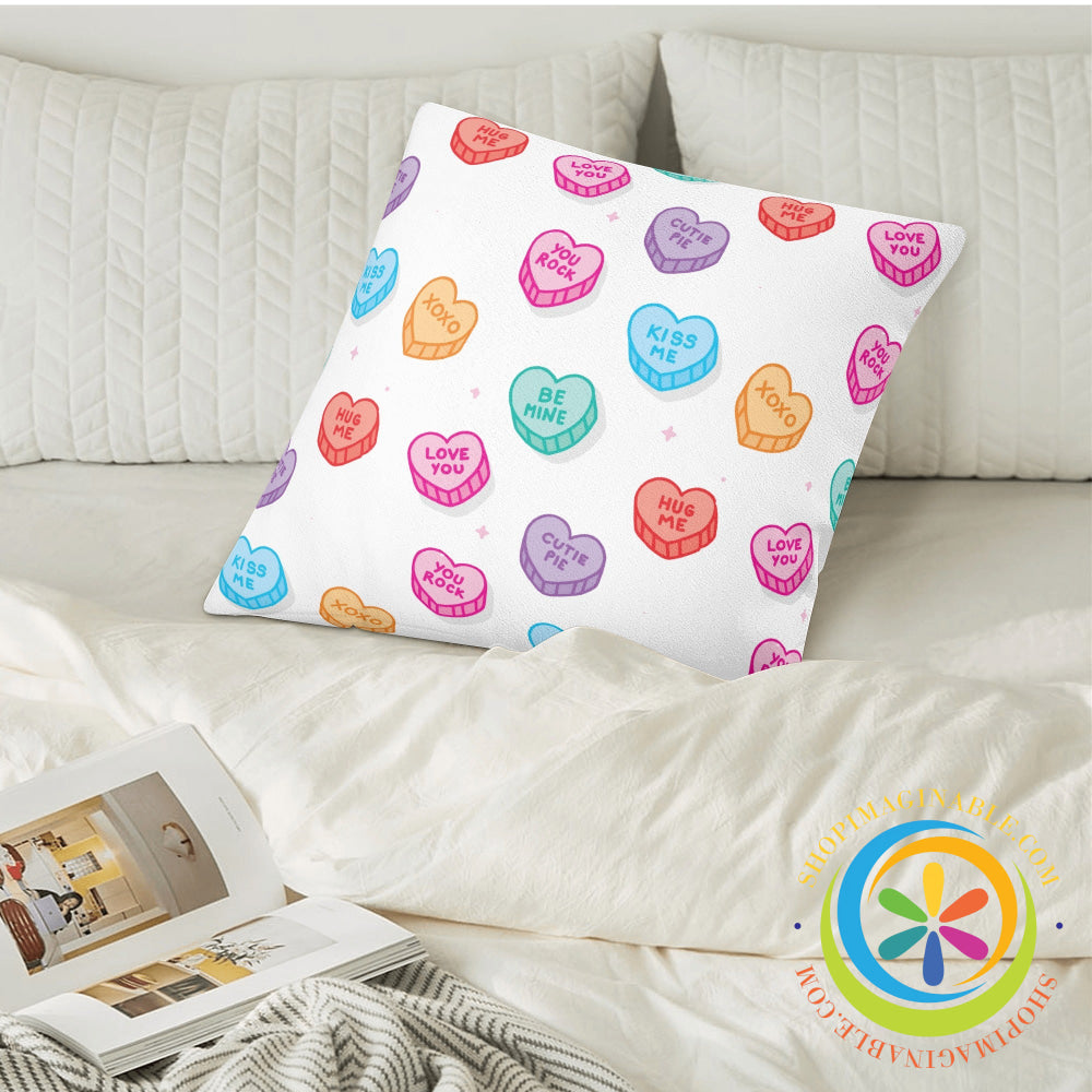 Candy Hearts Pillow Cover