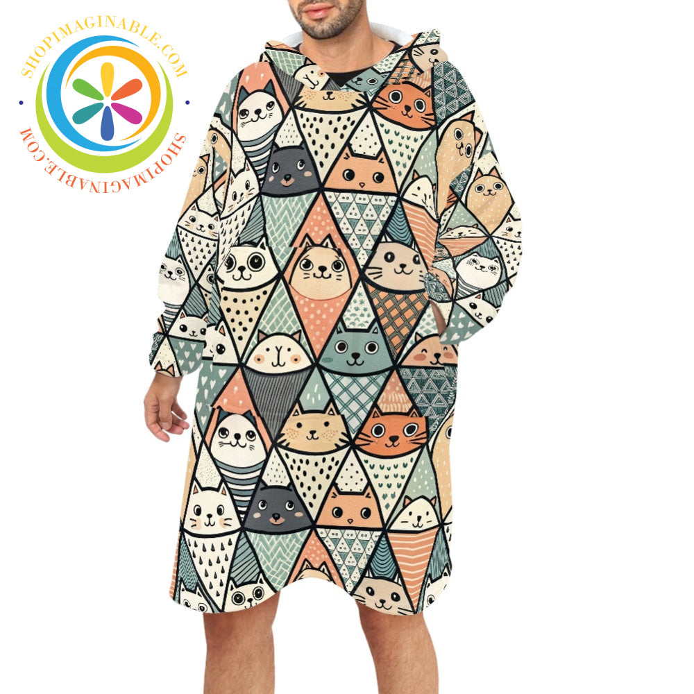 Cat Lover’s - Blanket Hoodie white / ONESIZE